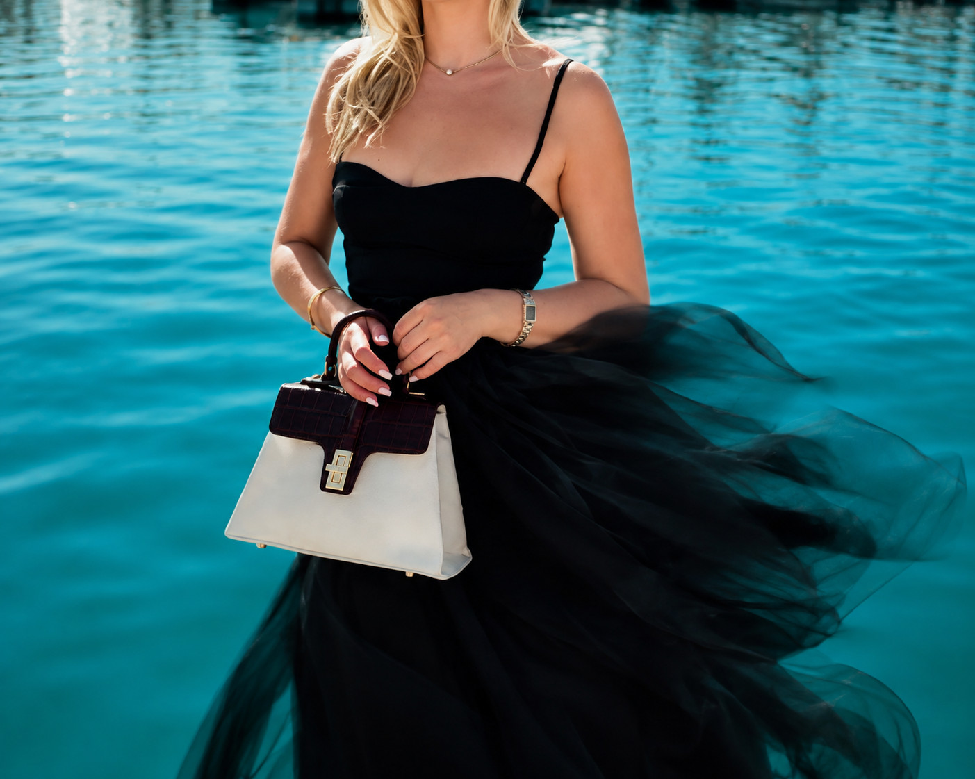 The Monaco carried at the water's edge