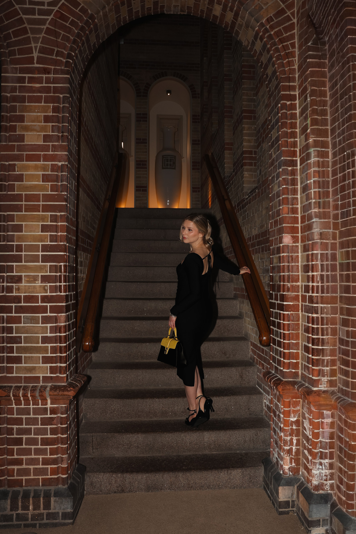 The Monaco, Paris edition, carried on a brick staircase
