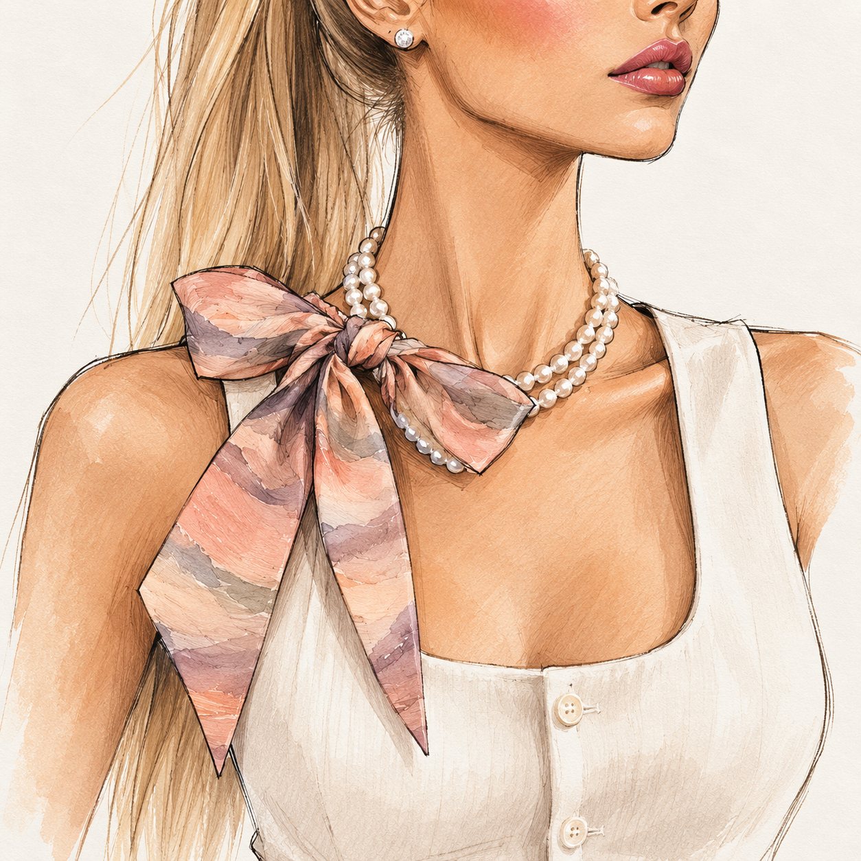 Twilly worn: the side bow